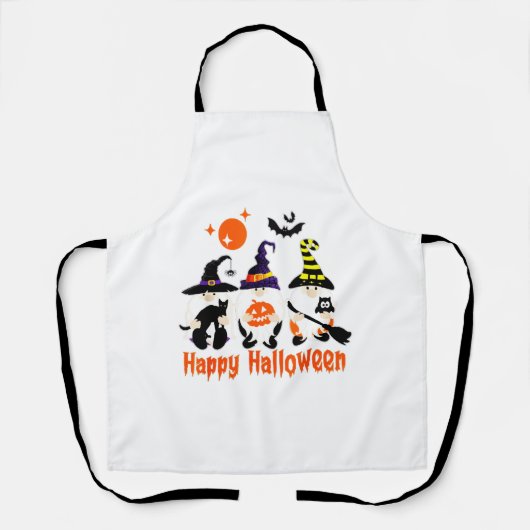 Tablier Halloween Gnomes mignonne Automne Citrouille Autom (Recto)