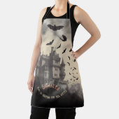 Tablier Halloween gothique du château de Dracula vintage (Insitu)