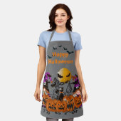 Tablier Halloween Grey Gray Gnome (Porté)