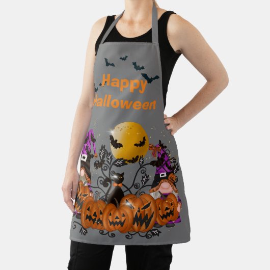 Tablier Halloween Grey Gray Gnome (Insitu)