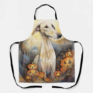 Tablier Halloween Greyhound Avec La Peur Citrouille