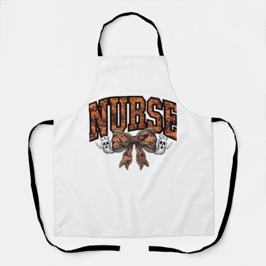 Tablier Halloween Infirmière Coquette Bow Classique Éffray (Recto)