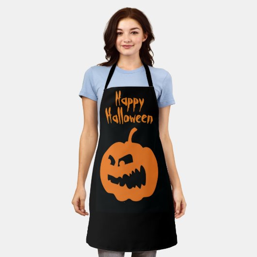 Tablier Halloween Jack-O-Lantern Design (Porté)