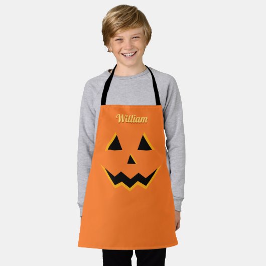 Tablier Halloween Jack O'Lantern Citrouille mignon pour en (Porté)