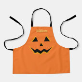 Tablier Halloween Jack O'Lantern Citrouille mignon pour en (Recto)
