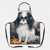 Tablier Halloween japonais chinois avec la peur Citrouille (Recto)