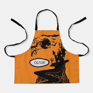 Tablier Halloween Maison hantée Enfants personnalisés