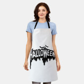 Tablier Halloween noir (Porté)