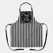 Tablier Halloween noir et blanc (Recto)