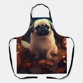 Tablier Halloween Pekingese Avec Peur Citrouille (Recto)
