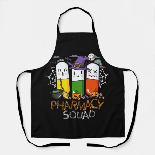 Tablier Halloween Pharmacy Squad PIlls Costume Pharmaciste (Recto)