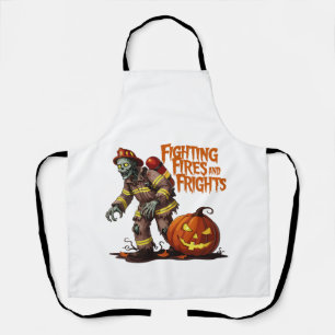 Tablier Halloween pompier combattre les incendies et les p