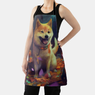 Tablier Halloween Shiba Inu Avec La Peur Citrouille