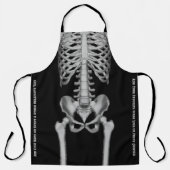 Tablier Halloween Skeleton Bones Éffrayant Funny X ray (Recto)