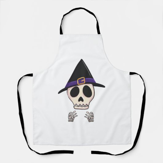 Tablier Halloween Skeleton design, Halloween Éffrayant (Recto)