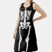 Tablier Halloween Skeleton, les os humains en boucle (Insitu)