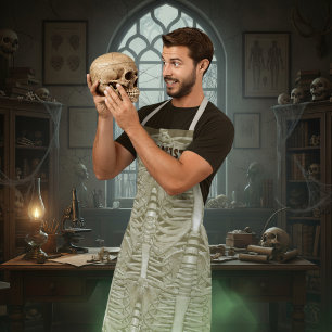 Tablier Halloween Skeleton Rib Cage Motif ostéologue