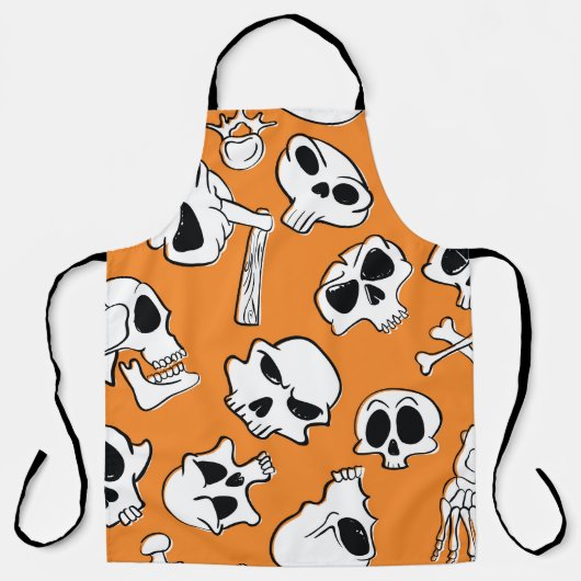 Tablier Halloween Skulls Bones DoodMotif (Recto)