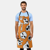 Tablier Halloween Skulls Bones DoodMotif (Porté)