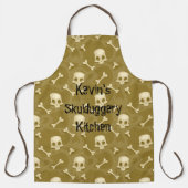 Tablier Halloween Skuls Nom modifiable (Recto)