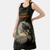 Tablier Halloween Sombre Corbeau gothique (Insitu)