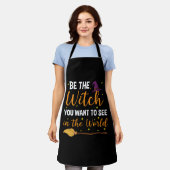 Tablier Halloween sorcière drôle pour les femmes Wiccan (Porté)