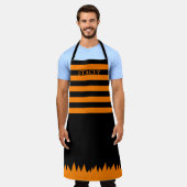 Tablier Halloween sorcières rayures (Porté)