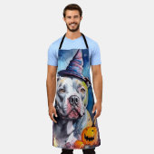 Tablier Halloween Staffordshire Américain Avec Citrouilles (Porté)