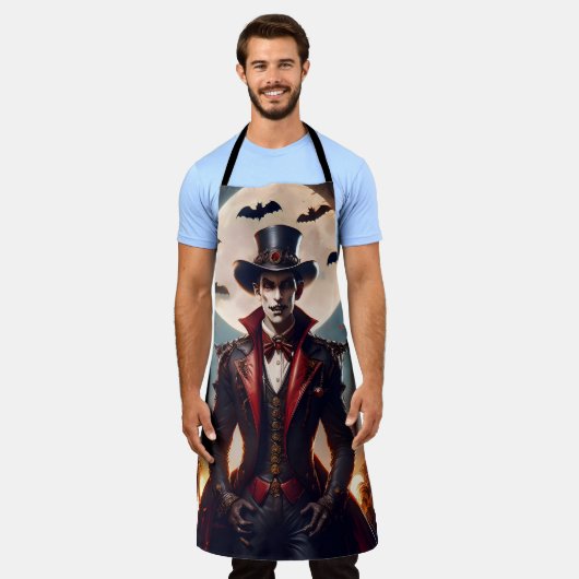 Tablier Halloween Steampunk Gothique Zombie Vampire (Porté)