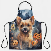 Tablier Halloween Terrier Australien Avec Peur Citrouille (Recto)