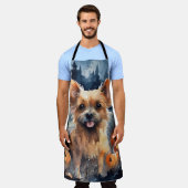 Tablier Halloween Terrier Australien Avec Peur Citrouille (Porté)