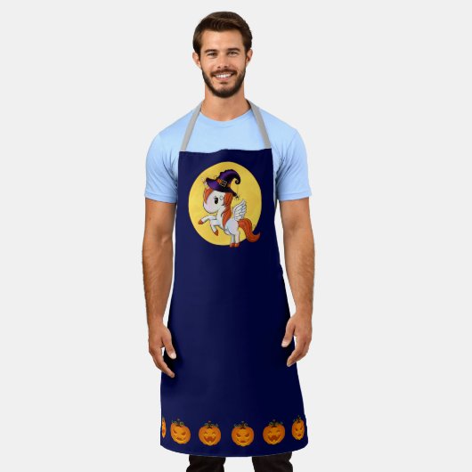 Tablier Halloween Unicorn Pegasus Witch (Porté)