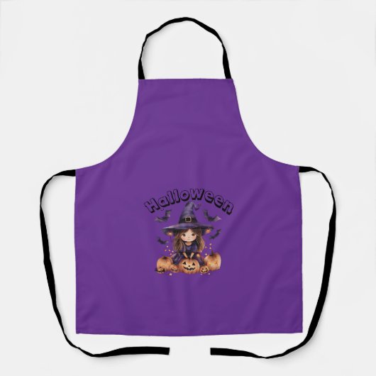 Tablier Halloween Witch et Citrouille Apron (Recto)