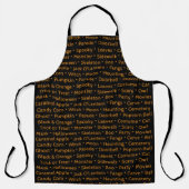 Tablier Halloween Words Apron (Recto)