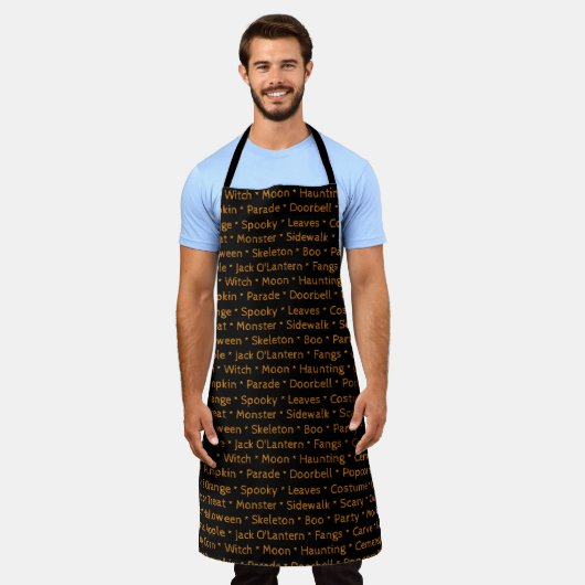 Tablier Halloween Words Apron (Porté)