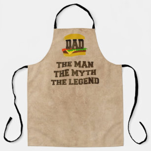 Tablier Hamburger Brown Papa L'Homme Le Mythe La Légende