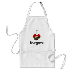 Tablier Hamburgers du l'amour-coeur I