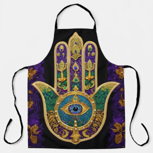Tablier Hamsa Troisième Œil Orné Or