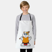 Tablier Hamster au baseball avec batte de baseball (Porté)