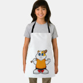 Tablier Hamster au baseball avec batte de baseball (Insitu)