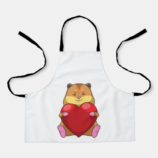 Tablier Hamster au coeur (Recto)