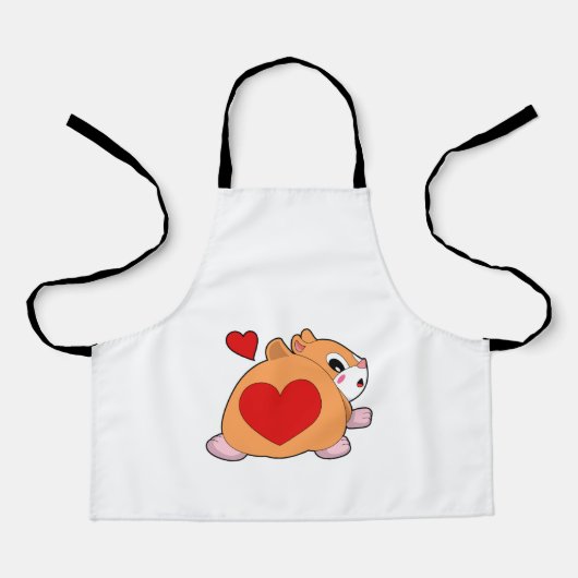 Tablier Hamster au coeur (Recto)