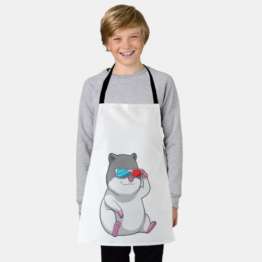 Tablier Hamster avec lunettes (Porté)