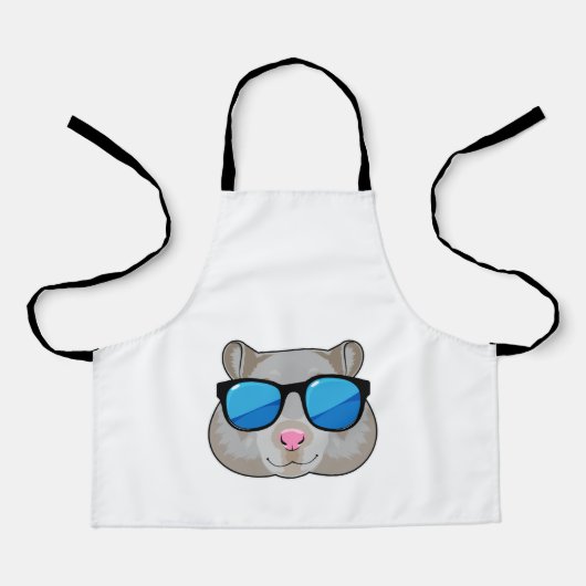 Tablier Hamster avec lunettes de soleil (Recto)