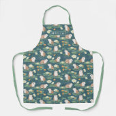 Tablier Hamster Cute personnalisé sur Lily Pad Motif (Recto)