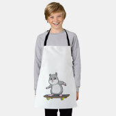 Tablier Hamster en patinage avec skateboard (Porté)