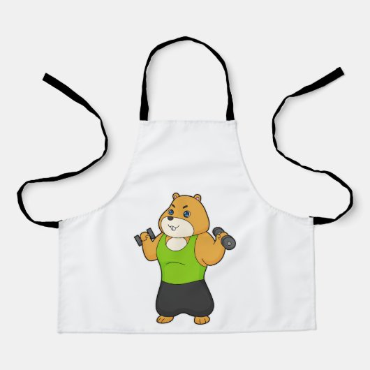 Tablier Hamster Fitness Dumbbell (Recto)