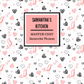 Tablier Hand Drawn Hearts Sweet Anniversary Love Gift  