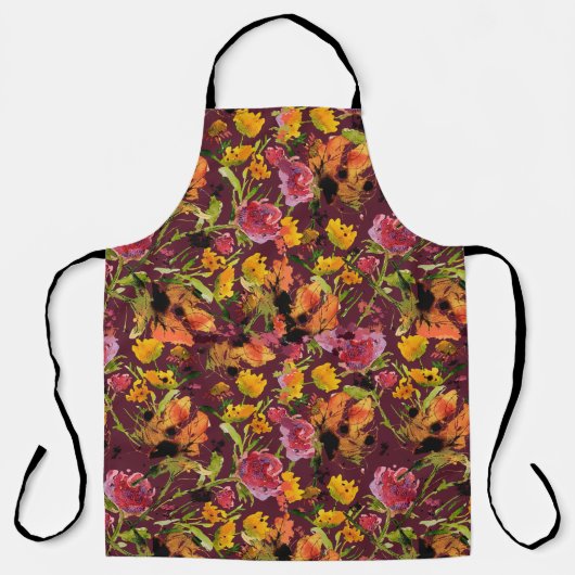 Tablier Hand-Painted with Inks All-Over Print Apron (Recto)