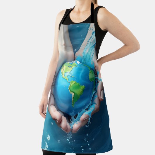 Tablier Hands Holding Earth Apron (Insitu)